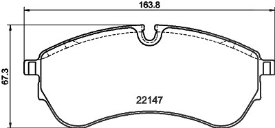 Hella Bremsbelagsatz, Scheibenbremse [Hersteller-Nr. 8DB355032-921] für Man, VW von HELLA