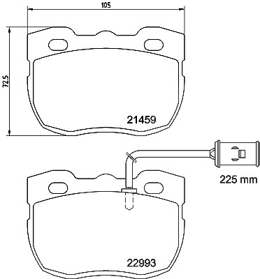 Hella Bremsbelagsatz, Scheibenbremse [Hersteller-Nr. 8DB355037-941] für Land Rover von HELLA
