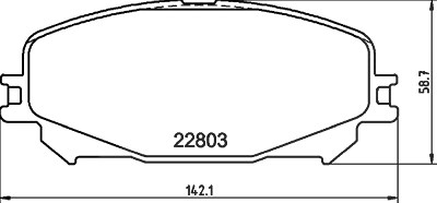 Hella Bremsbelagsatz, Scheibenbremse [Hersteller-Nr. 8DB355039-201] für Renault von HELLA
