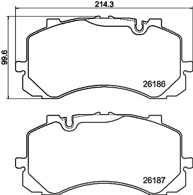 Hella Bremsbelagsatz, Scheibenbremse [Hersteller-Nr. 8DB355040-241] für Bentley von HELLA