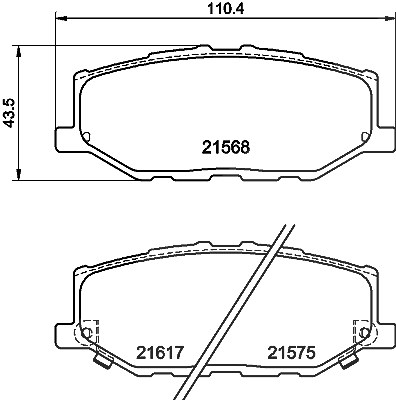 Hella Bremsbelagsatz, Scheibenbremse [Hersteller-Nr. 8DB355040-421] für Suzuki von HELLA