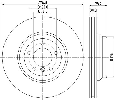 Hella Bremsscheibe [Hersteller-Nr. 8DD355128-671] für BMW von HELLA