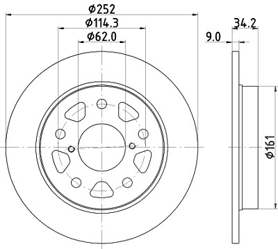 Hella Bremsscheibe [Hersteller-Nr. 8DD355132-191] für Suzuki von HELLA