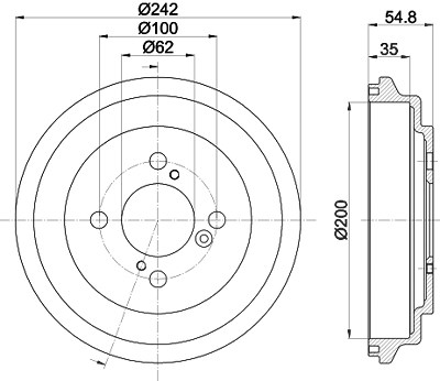 Hella Bremstrommel [Hersteller-Nr. 8DT355303-291] für Suzuki von HELLA