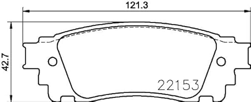 HELLA 8DB 355 024-631 Bremsbeläge - nicht für Verschleißwarnanzeiger vorbereitet - T2465 - für u.a. LEXUS/TOYOTA HELLA 8DB 355 024-631 Bremsbeläge - nicht für Verschleißwarnanzeiger vorbereitet - T2465 - für u.a. LEXUS/TOYOTA von Hella
