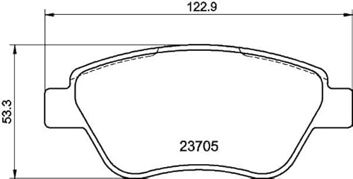 HELLA 8DB 355 025-301 Bremsbeläge - nicht für Verschleißwarnanzeiger vorbereitet - T2631 - für u.a. FIAT HELLA 8DB 355 025-301 Bremsbeläge - nicht für Verschleißwarnanzeiger vorbereitet - T2631 - für u.a. FIAT von Hella