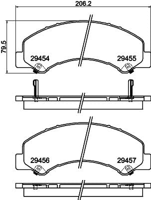 HELLA 8DB 355 025-801 Bremsbeläge - mit akustischer Verschleißwarnung - T2695 - für u.a. ISUZU HELLA 8DB 355 025-801 Bremsbeläge - mit akustischer Verschleißwarnung - T2695 - für u.a. ISUZU von Hella