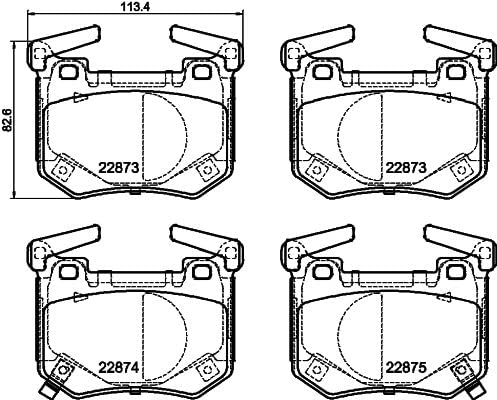 HELLA 8DB 355 040-731 Bremsbeläge - mit akustischer Verschleißwarnung - T2806 - für u.a. KIA HELLA 8DB 355 040-731 Bremsbeläge - mit akustischer Verschleißwarnung - T2806 - für u.a. KIA von Hella