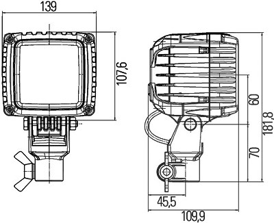 Hella Arbeitsscheinwerfer [Hersteller-Nr. 1GA996192-181] von HELLA