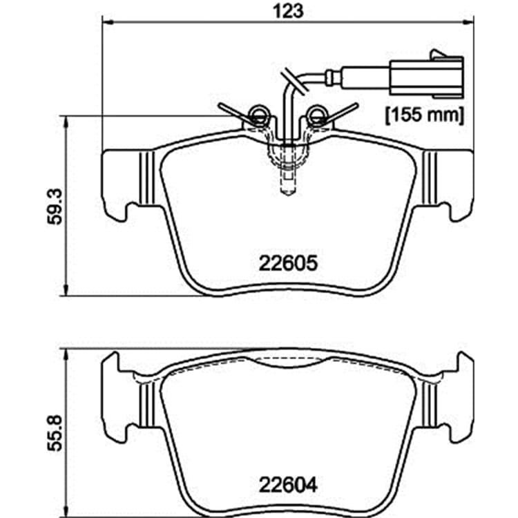 Hella Bremsbel?ge hinten Alfa Romeo Giulia Stelvio Hella Bremsbel?ge hinten Alfa Romeo Giulia Stelvio von HELLA