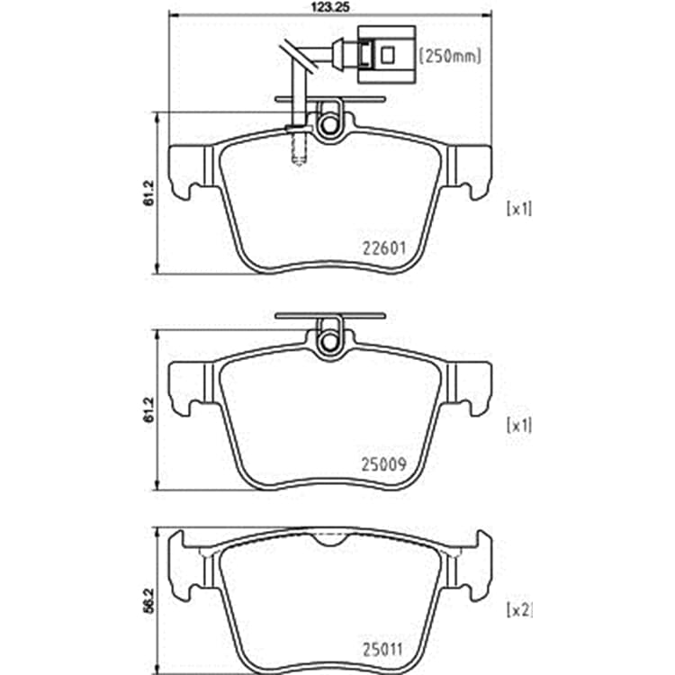Hella Bremsbel?ge hinten Audi A3 Q3 Tt Seat Ateca Hella Bremsbel?ge hinten Audi A3 Q3 Tt Seat Ateca von HELLA