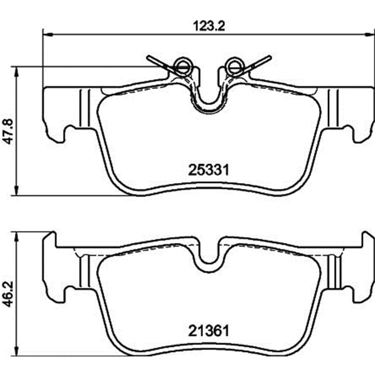 Hella Bremsbel?ge hinten BMW 1er 2er I3 X1 X2 Mini Mini von HELLA