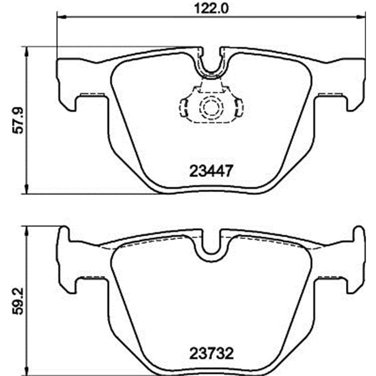 Hella Bremsbel?ge hinten BMW X5 X6 Hella Bremsbel?ge hinten BMW X5 X6 von HELLA