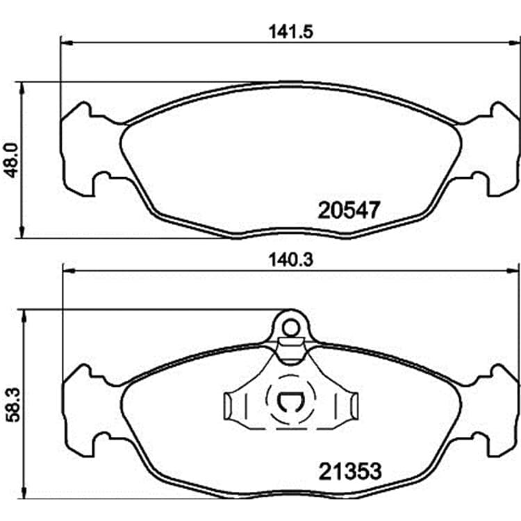 Hella Bremsbel?ge hinten Chevrolet Daewoo Jaguar Opel von HELLA