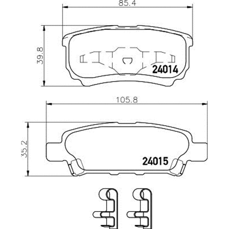 Hella Bremsbel?ge hinten Chrysler Dodge Jeep Mitsubishi Hella Bremsbel?ge hinten Chrysler Dodge Jeep Mitsubishi von HELLA