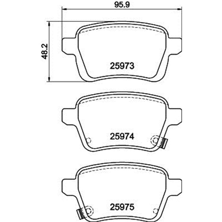 Hella Bremsbel?ge hinten Fiat 500l Hella Bremsbel?ge hinten Fiat 500l von HELLA