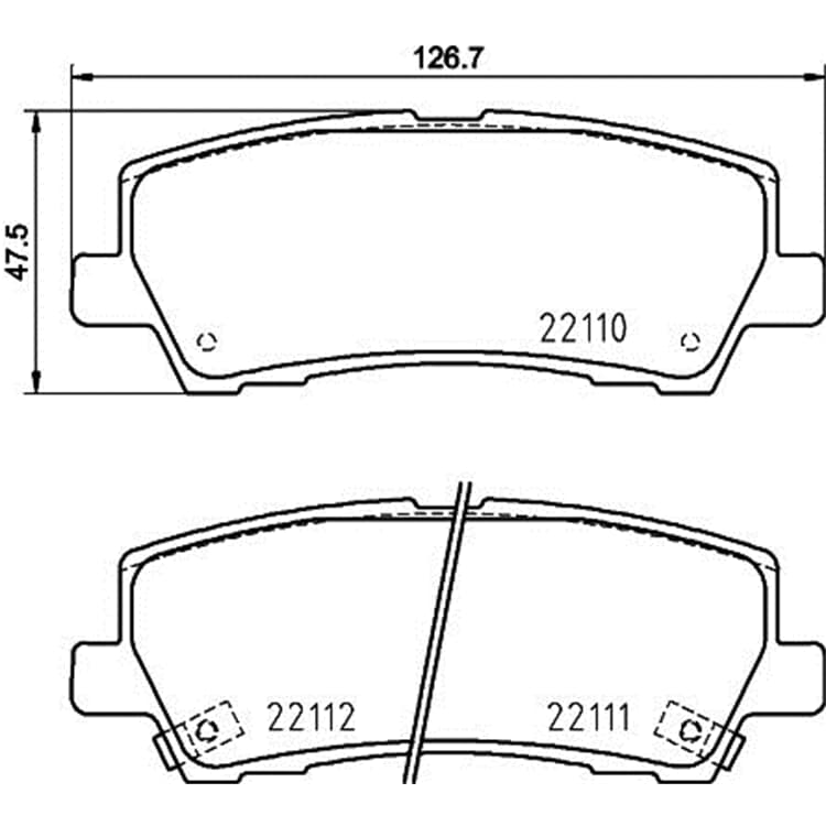 Hella Bremsbel?ge hinten Ford Mustang von HELLA