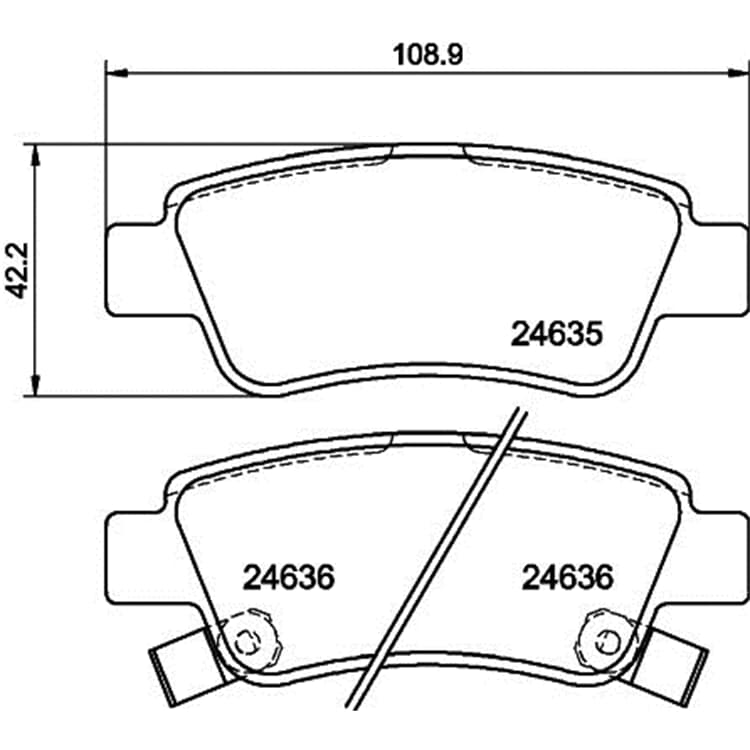Hella Bremsbel?ge hinten Honda Cr-V Hella Bremsbel?ge hinten Honda Cr-V von HELLA
