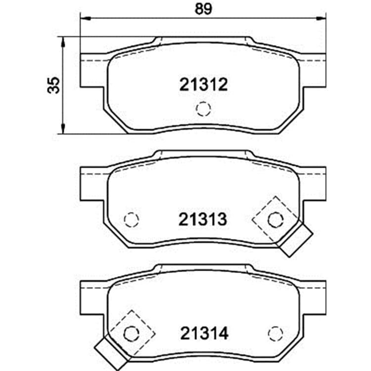 Hella Bremsbel?ge hinten Honda MG Rover Hella Bremsbel?ge hinten Honda MG Rover von HELLA