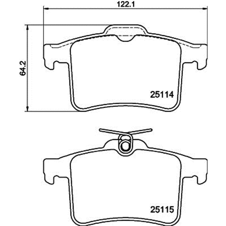 Hella Bremsbel?ge hinten Jaguar Xf Xj Xk Hella Bremsbel?ge hinten Jaguar Xf Xj Xk von HELLA