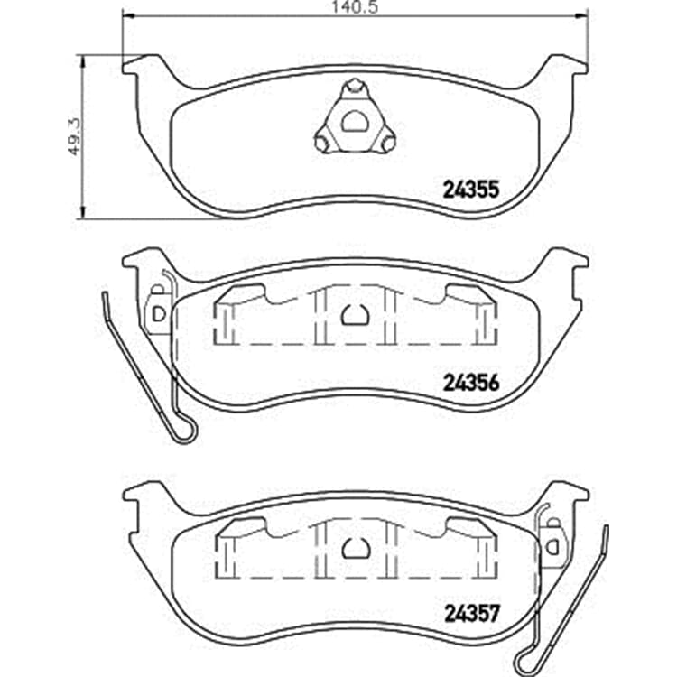 Hella Bremsbel?ge hinten Jeep Cherokee Wrangler Hella Bremsbel?ge hinten Jeep Cherokee Wrangler von HELLA