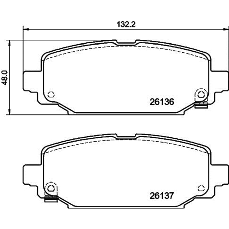 Hella Bremsbel?ge hinten Jeep Wrangler Hella Bremsbel?ge hinten Jeep Wrangler von HELLA