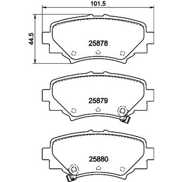 Hella Bremsbel?ge hinten Mazda 3 Hella Bremsbel?ge hinten Mazda 3 von HELLA