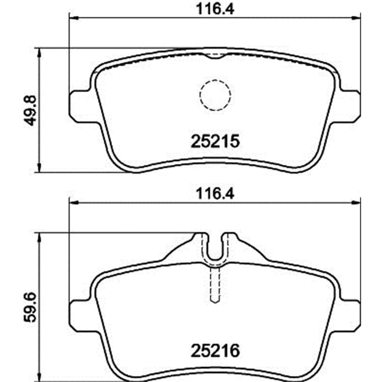 Hella Bremsbel?ge hinten Mercedes Gl-Klasse Gle Gls von HELLA