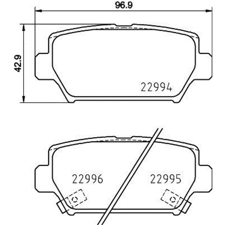 Hella Bremsbel?ge hinten Mitsubishi Eclipse Hella Bremsbel?ge hinten Mitsubishi Eclipse von HELLA