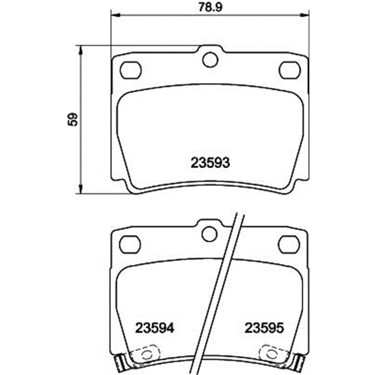 Hella Bremsbel?ge hinten Mitsubishi Galloper Pajero Hella Bremsbel?ge hinten Mitsubishi Galloper Pajero von HELLA