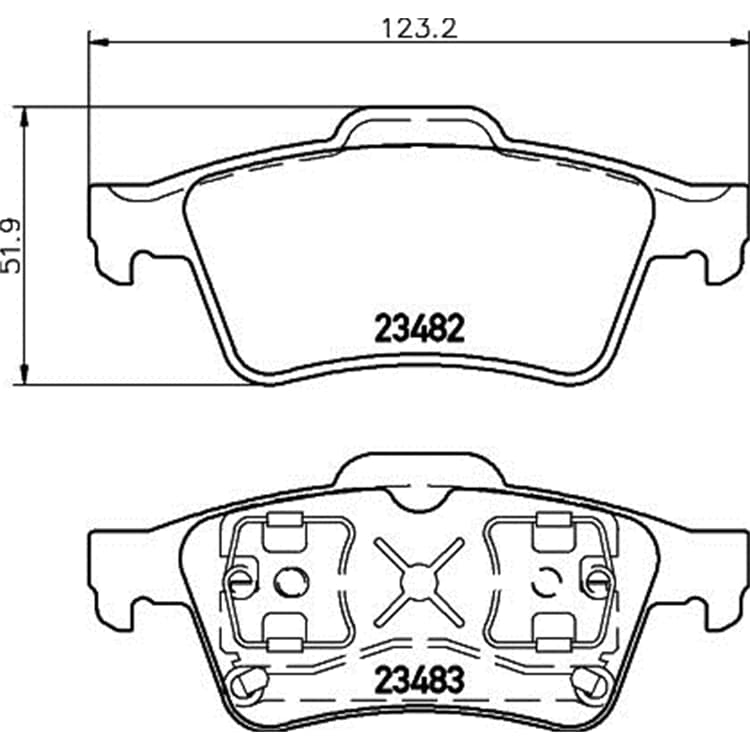 Hella Bremsbel?ge hinten Nissan Primera Renault Espace Laguna Megane Vel Hella Bremsbel?ge hinten Nissan Primera Renault Espace Laguna Megane Vel von HELLA