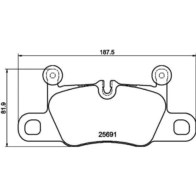 Hella Bremsbel?ge hinten Porsche 911 Cayenne Hella Bremsbel?ge hinten Porsche 911 Cayenne von HELLA