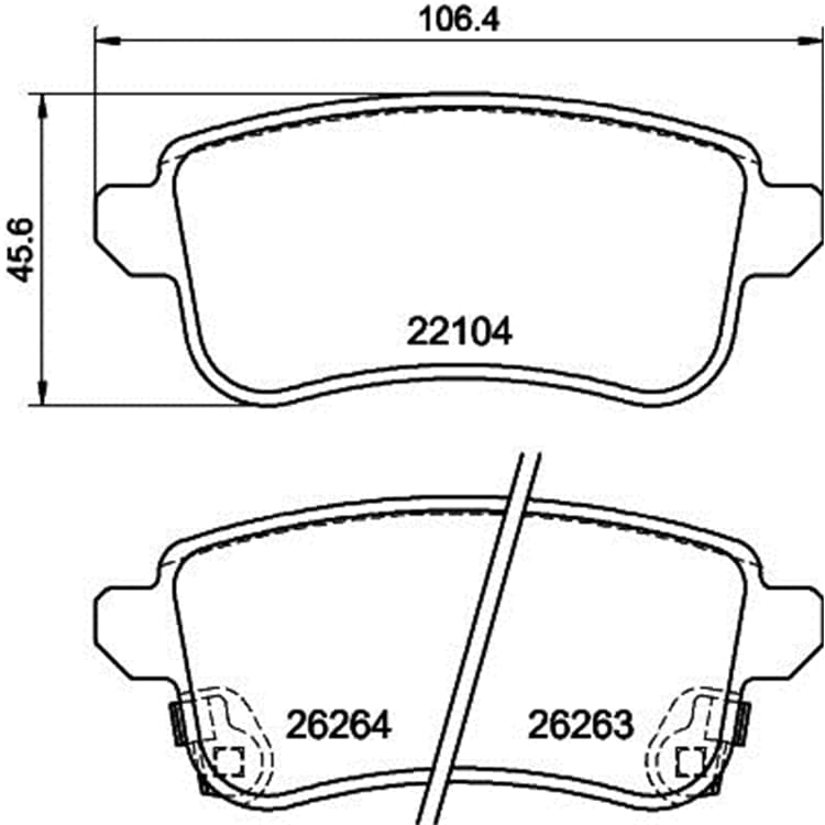 Hella Bremsbel?ge hinten Renault Captur Talisman Zoe Hella Bremsbel?ge hinten Renault Captur Talisman Zoe von HELLA