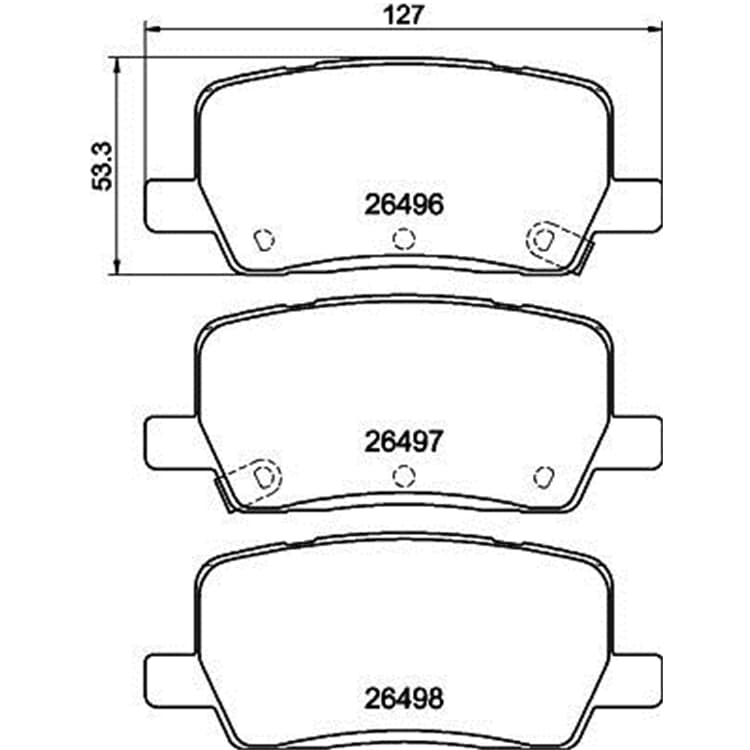 Hella Bremsbel?ge hinten TESLA Model Hella Bremsbel?ge hinten TESLA Model von HELLA