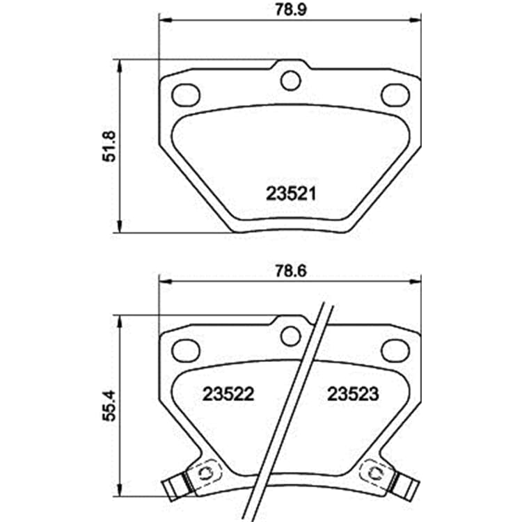 Hella Bremsbel?ge hinten Toyota Celica Corolla Prius Yaris Hella Bremsbel?ge hinten Toyota Celica Corolla Prius Yaris von HELLA