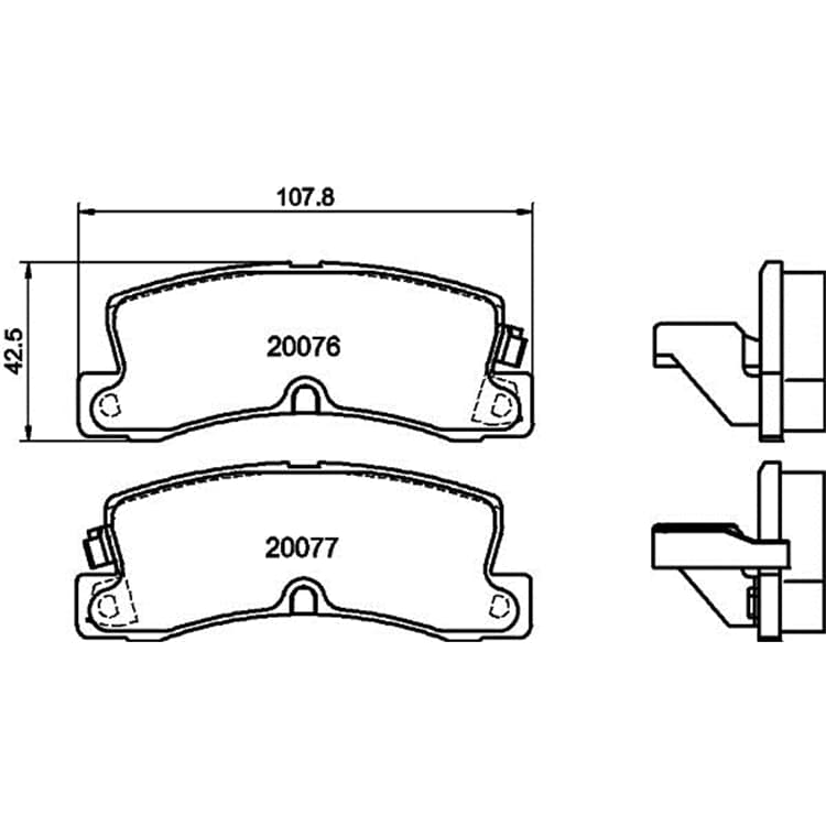 Hella Bremsbel?ge hinten Toyota Corolla Hella Bremsbel?ge hinten Toyota Corolla von HELLA