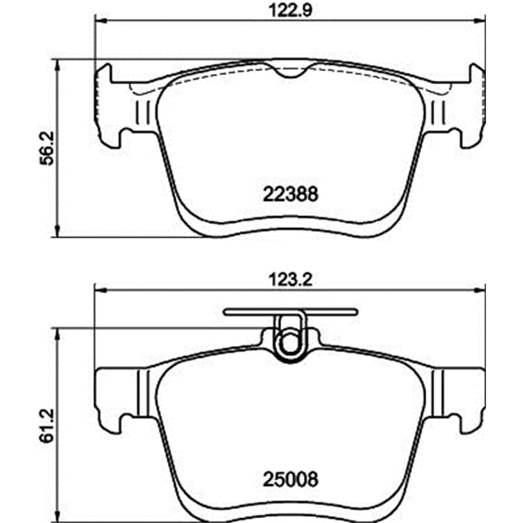Hella Bremsbel?ge hinten VW T-Roc von HELLA