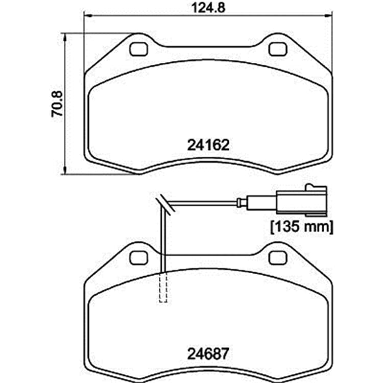Hella Bremsbel?ge vorne Abarth Grande Alfa Romeo Mito Hella Bremsbel?ge vorne Abarth Grande Alfa Romeo Mito von HELLA