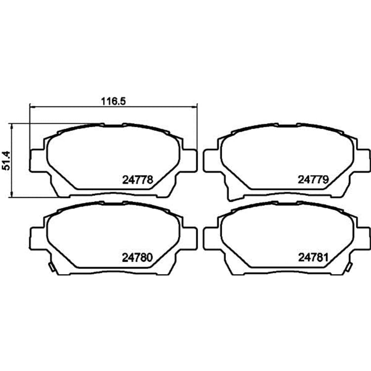 Hella Bremsbel?ge vorne Aston Martin Cygnet Toyota Iq Hella Bremsbel?ge vorne Aston Martin Cygnet Toyota Iq von HELLA