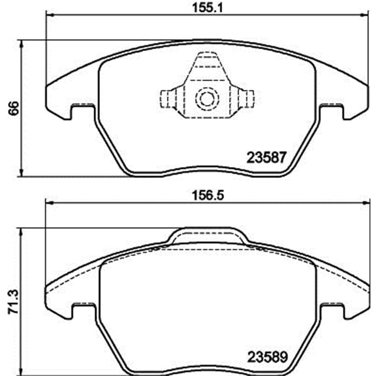 Hella Bremsbel?ge vorne Audi A1 VW Beetle Jetta von HELLA