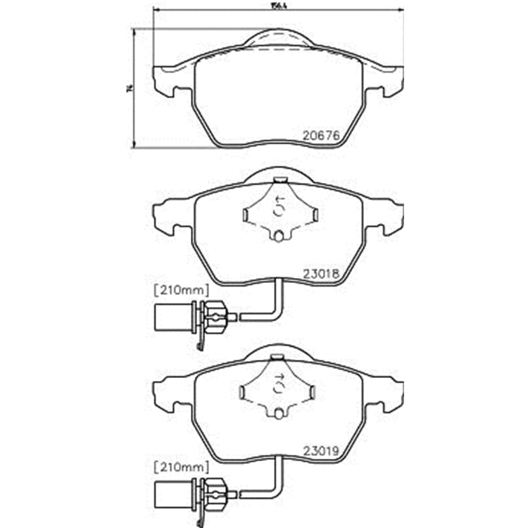 Hella Bremsbel?ge vorne Audi A4 A6 Seat Exeo Skoda Superb VW Passat von HELLA