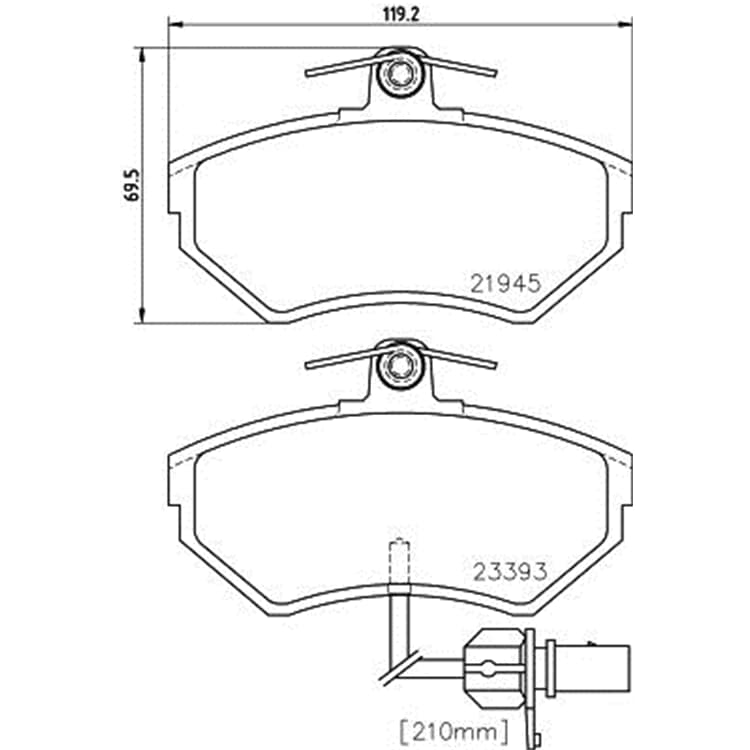 Hella Bremsbel?ge vorne Audi A4 VW Passat Hella Bremsbel?ge vorne Audi A4 VW Passat von HELLA