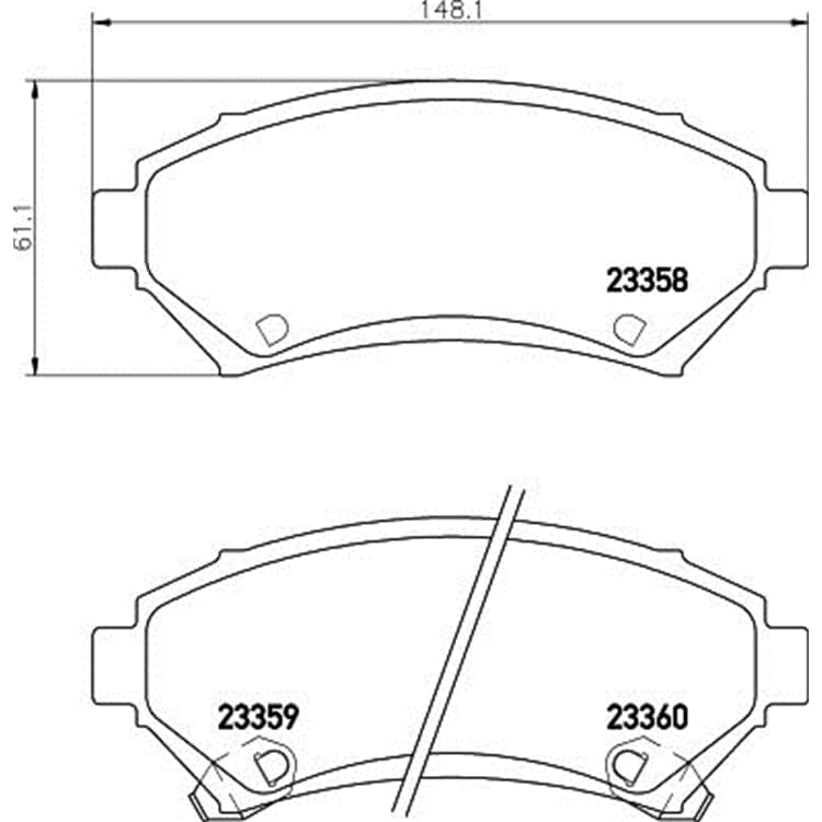 Hella Bremsbel?ge vorne Chevrolet Impala Trans Opel Sintra Hella Bremsbel?ge vorne Chevrolet Impala Trans Opel Sintra von HELLA