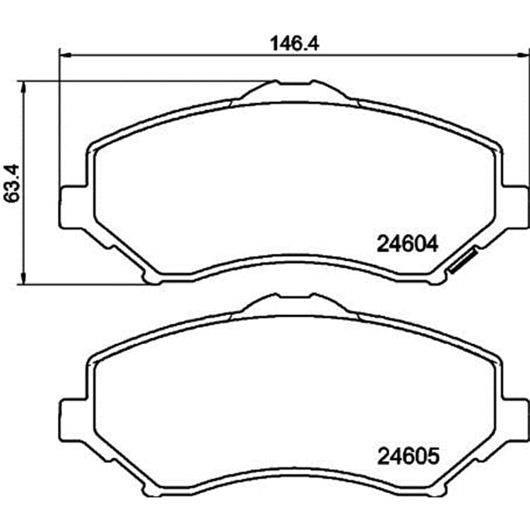 Hella Bremsbel?ge vorne Dodge Fiat Jeep VW Hella Bremsbel?ge vorne Dodge Fiat Jeep VW von HELLA