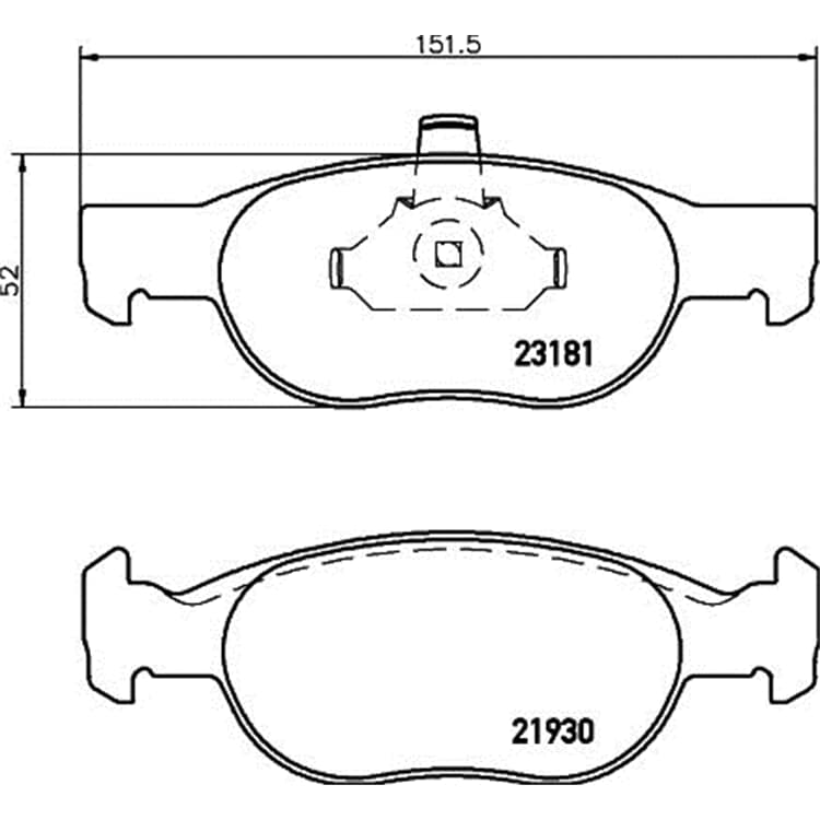 Hella Bremsbel?ge vorne Fiat Punto Lancia Y Hella Bremsbel?ge vorne Fiat Punto Lancia Y von HELLA