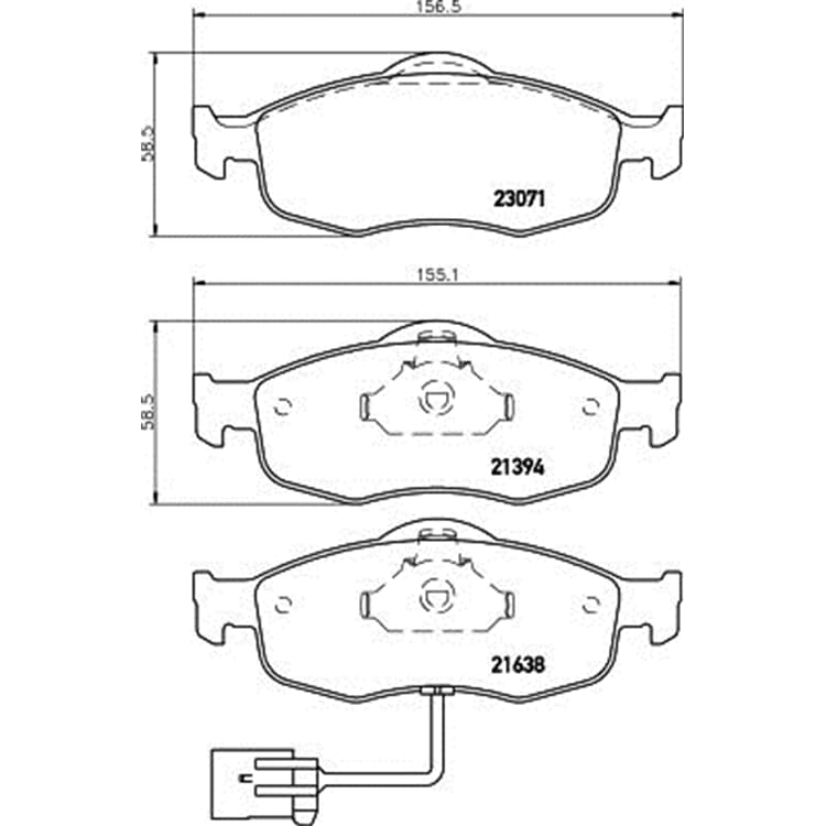 Hella Bremsbel?ge vorne Ford Contour Ford Cougar Mondeo Scorpio Hella Bremsbel?ge vorne Ford Contour Ford Cougar Mondeo Scorpio von HELLA