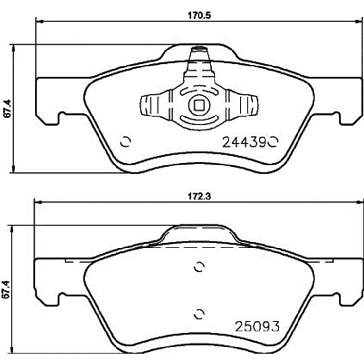 Hella Bremsbel?ge vorne Ford Escape Ford Maverick Mazda Tribute Hella Bremsbel?ge vorne Ford Escape Ford Maverick Mazda Tribute von HELLA