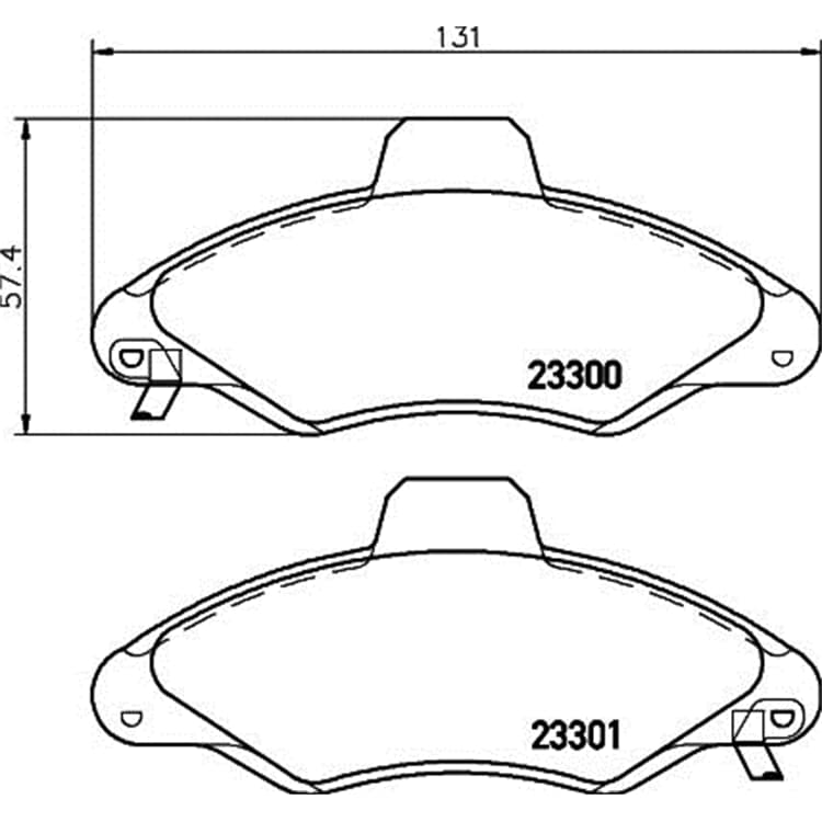 Hella Bremsbel?ge vorne Ford Escort Hella Bremsbel?ge vorne Ford Escort von HELLA