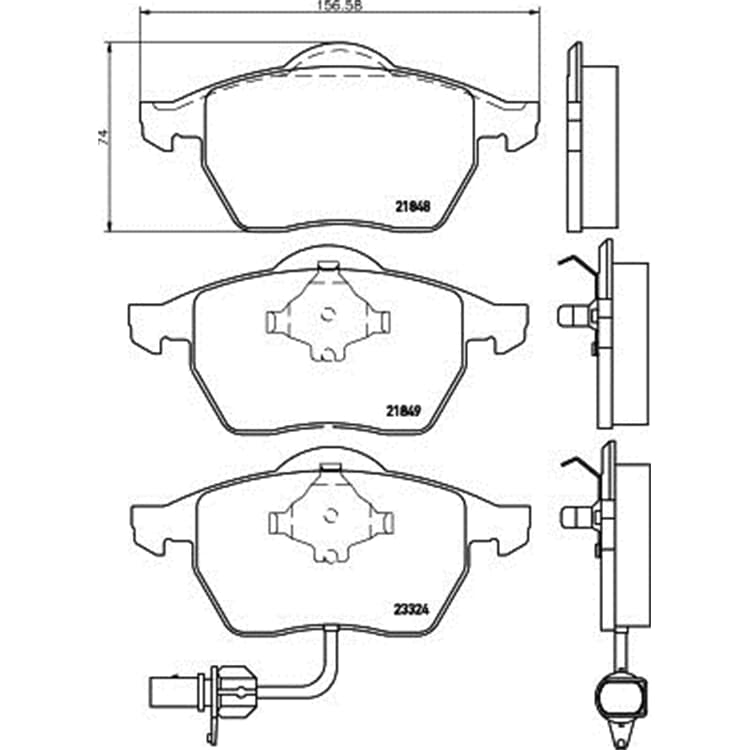 Hella Bremsbel?ge vorne Ford Galaxy Seat Alhambra VW Sharan Hella Bremsbel?ge vorne Ford Galaxy Seat Alhambra VW Sharan von HELLA