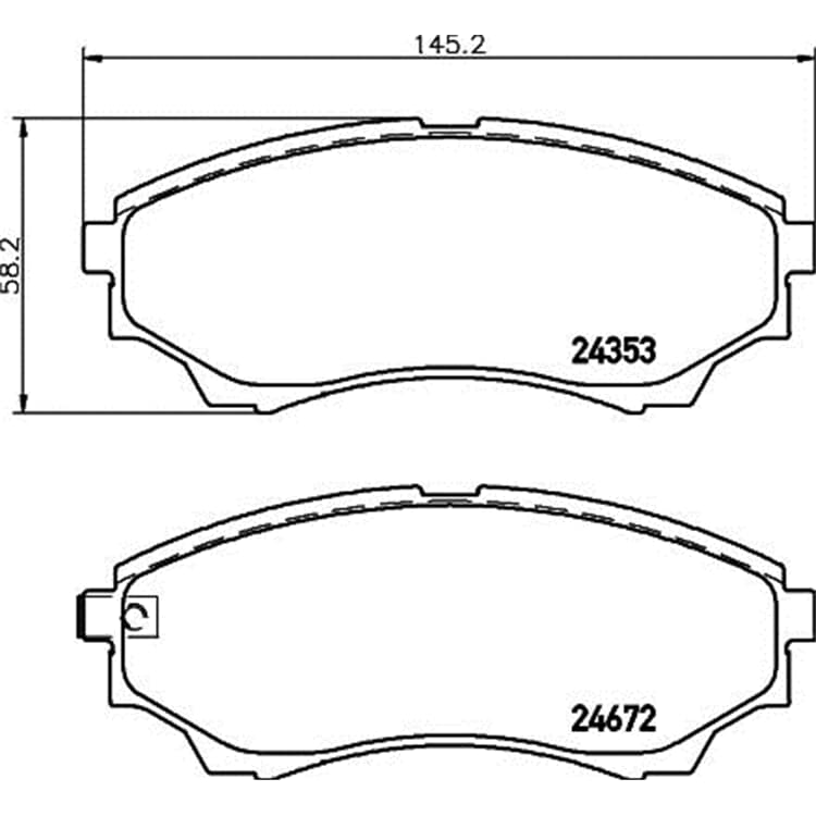 Hella Bremsbel?ge vorne Ford Ranger Mazda Bt-50 von HELLA